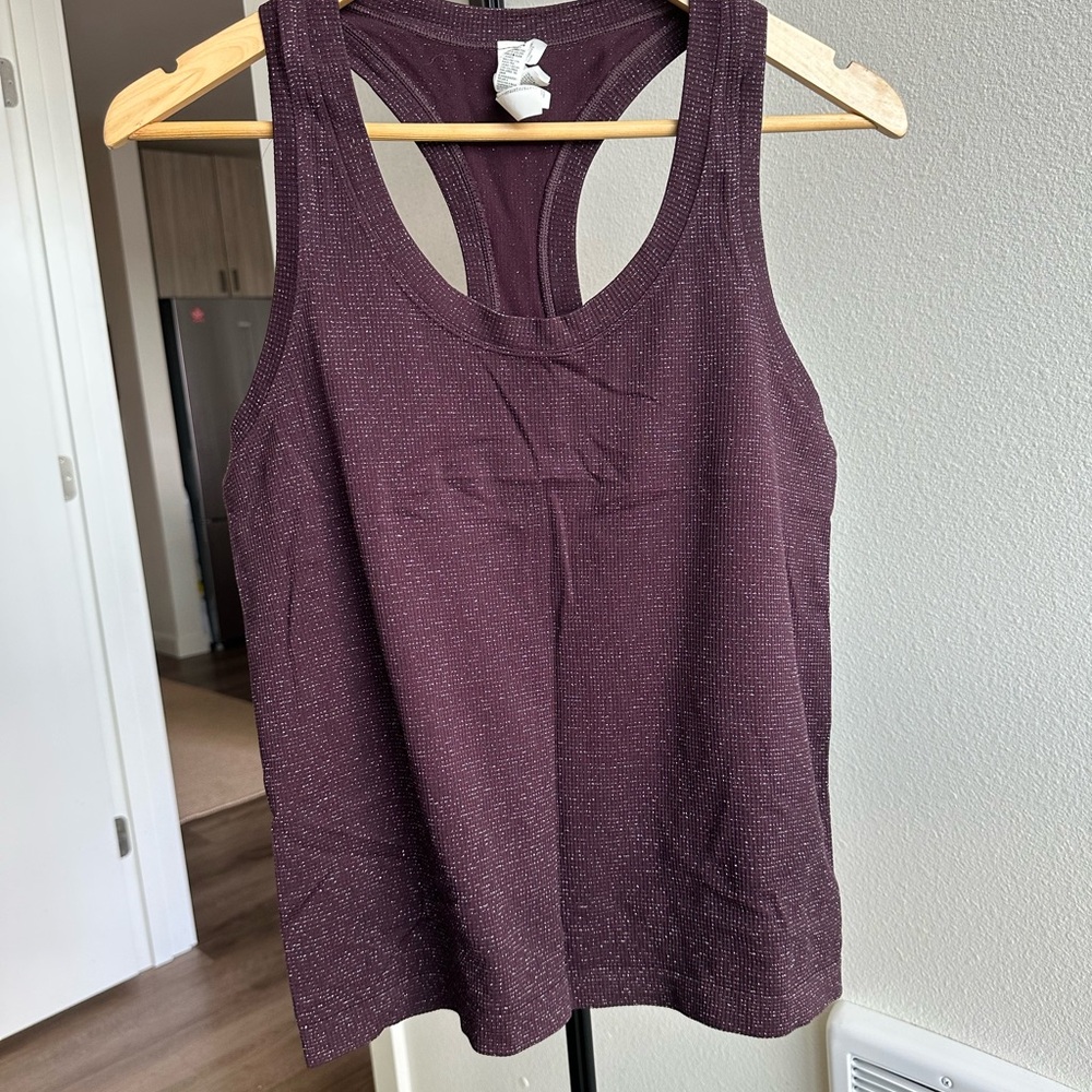 Athleta Purple Tank Top with Sleeveless Design